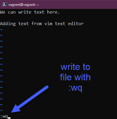 vim write